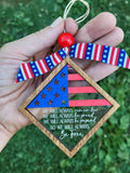 PATRIOTIC FLAG ORNAMENT