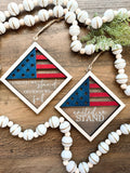 PATRIOTIC FLAG ORNAMENT